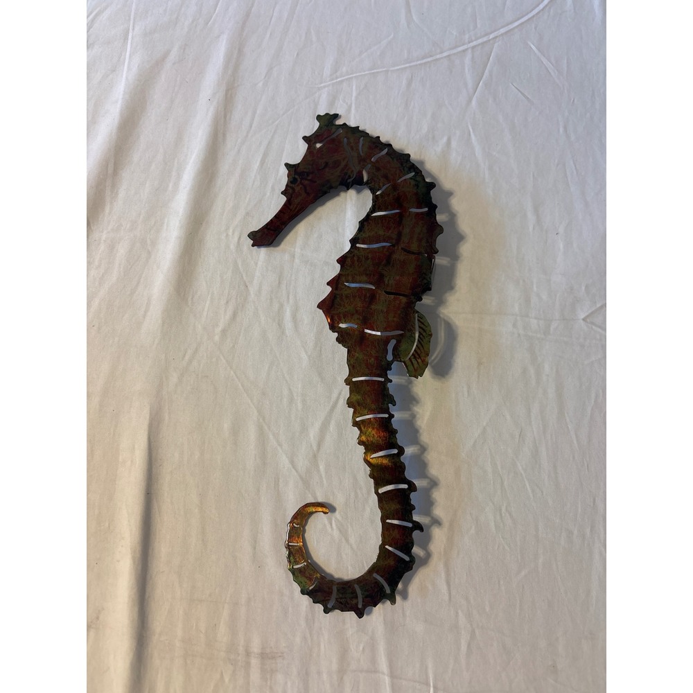 Unbranded Seahorse Wall Art Home Decor OS Multicolor Excellent Metal Coastal Art